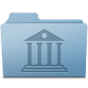 Library Folder Blue icon